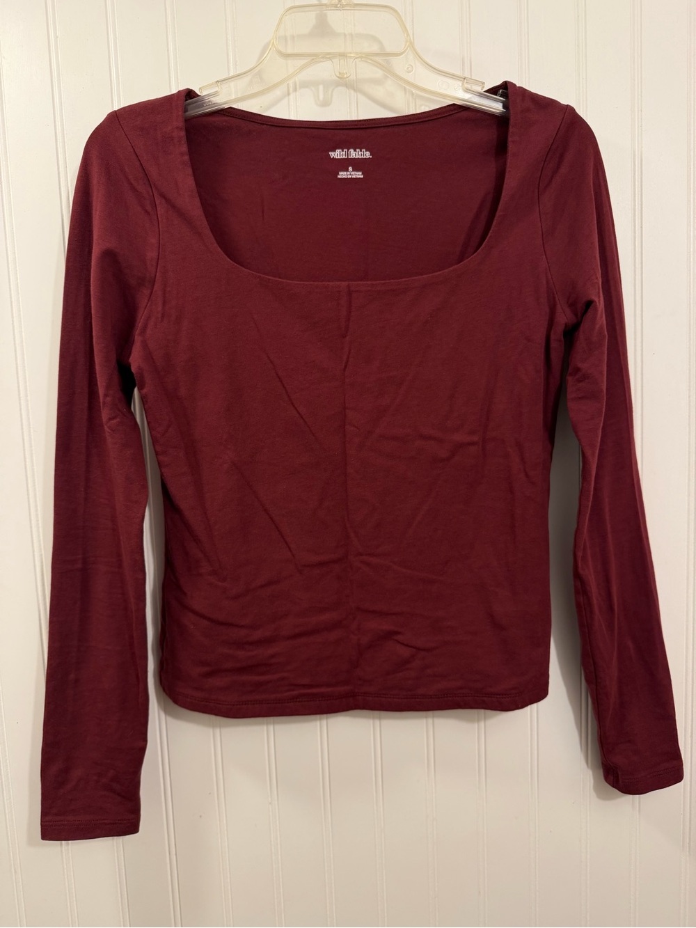 maroon longsleeve top